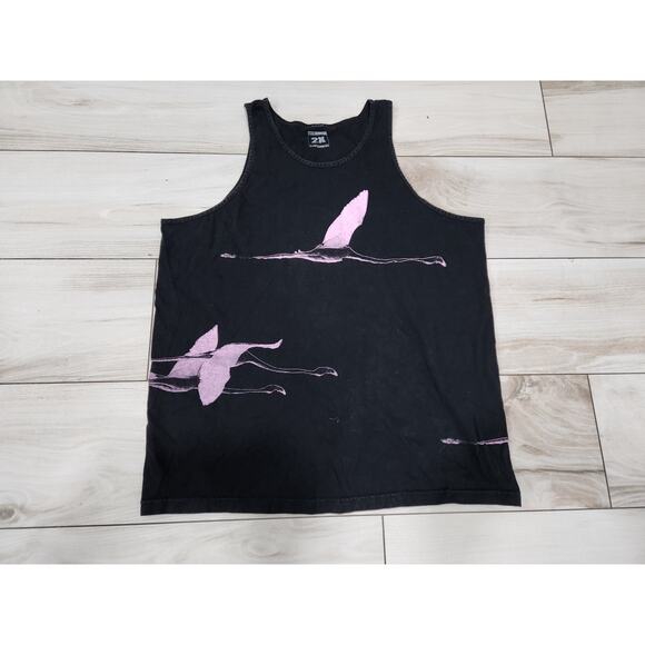 vtg mens Shoe Gallery Miami sneaker shirt tank top FAW Flamingos at war size 2XL - Picture 1 of 2